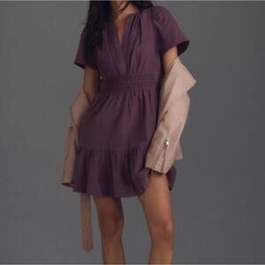 Anthropologie The Somerset Mini Dress Corduroy Edition Lavender Size 2x